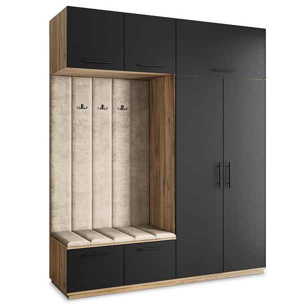 MASSENO MODERNÍ PŘEDSÍŇOVÁ SKŘÍŇ REMA, 200/240/60 cm, dub Wotan