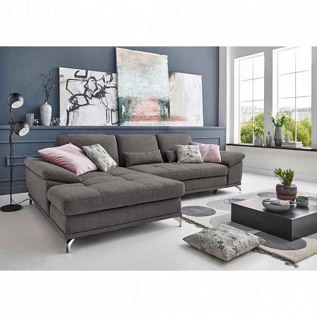Sit & More ROHOVÁ SEDAČKA, textil, šedá