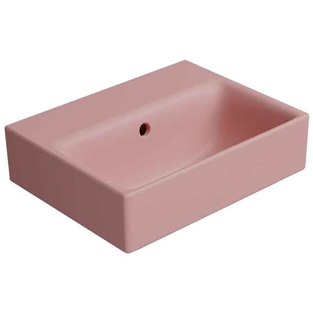 GSI NUBES keramické umývátko 40x32cm, bez otvoru, blush mat