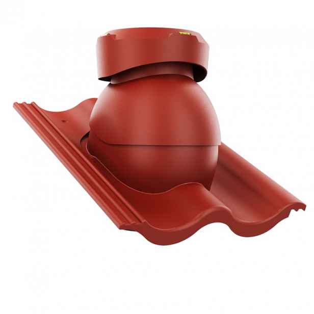 Krbový kanalizační ventilátor fi110 střešní krytina Sigma Tmavě Červená