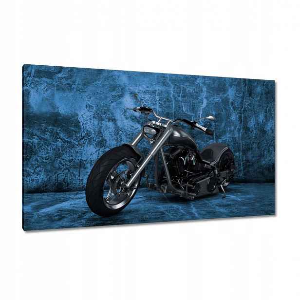 Obrazy 120x70 Modrá stěna Chopper