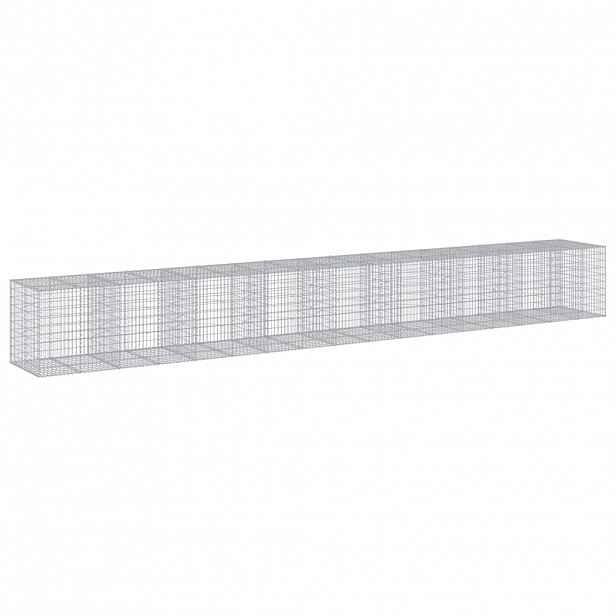 vidaXL Gabionový koš s víkem 850 x 100 x 100 cm pozinkované železo