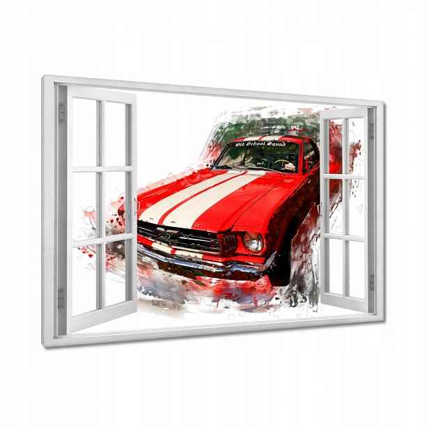 Obrazy 90x60 Červený Ford Mustang