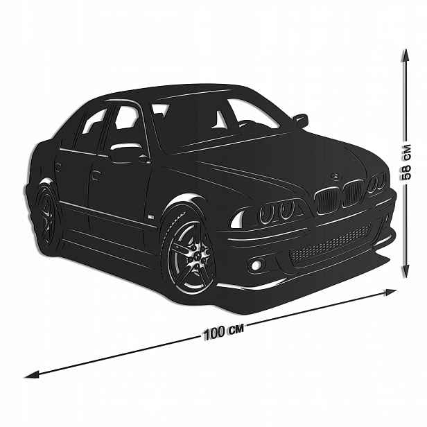 Dřevěný 3D obraz Bmw řady 5 (E39) Nástěnná Dekorace Dárek
