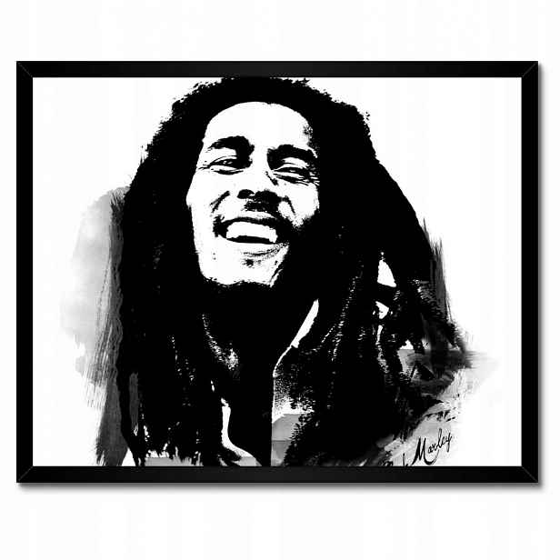 Plakáty v rámu 50x40 Hudebník Bob Marley