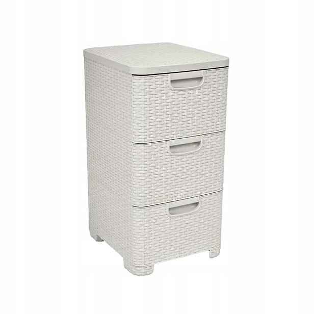 Regál se zásuvkami 3x14L krémový 206314 Curver