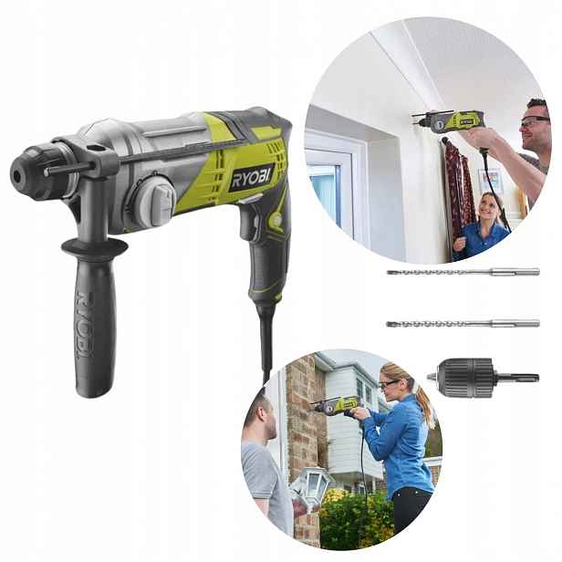 Ryobi 5133002499 RSDS680KA2 Vrtací Kladivo Sds-plus 680W 2,1J Kombi Kladivo