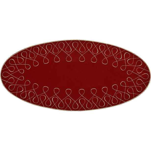 Sander Oválné prostírání Curly, 28 x 58 cm, burgundy 826853-26