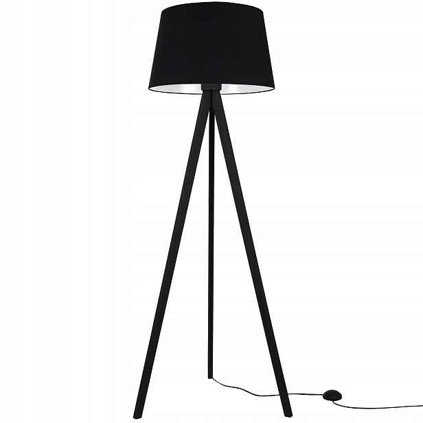 Stojací Podlahová Lampa Černá Trojnožka S Stínítkem Do Ložnice Produkt Pl