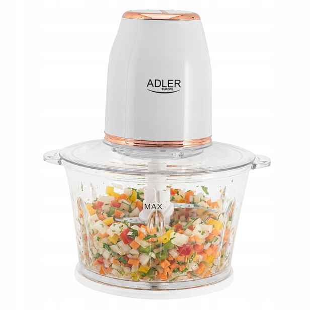 Kuchyňský Sekáček Skleněná Mísa 2L Nasekávací Zeleniny 800W 4 Ostří Ocel