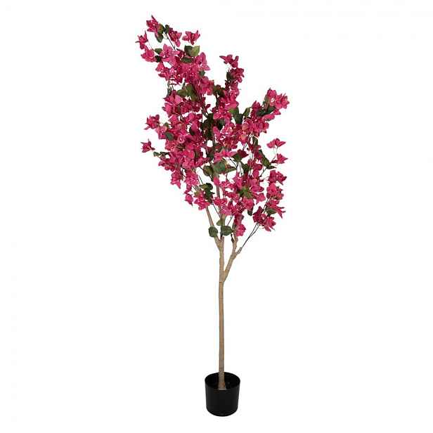 Dekorační strom s růžovými květy Bougainvillea Tree - 40*40*180 cm Clayre & Eef