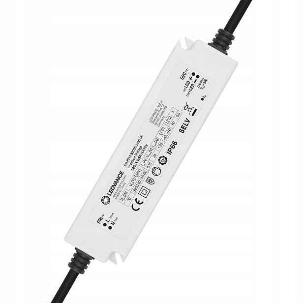 Hermetický stejnosměrný napájecí zdroj pro Led pásky 30W 24V DC IP66 Ledvance