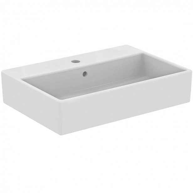 Ideal Standard i.Life B - Umyvadlo na desku 61x42 cm, s přepadem, s otvorem na baterii, bílá T573601