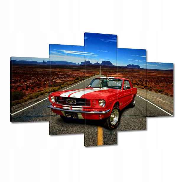 Obrazy 120x80 Červený Ford Mustang Usa