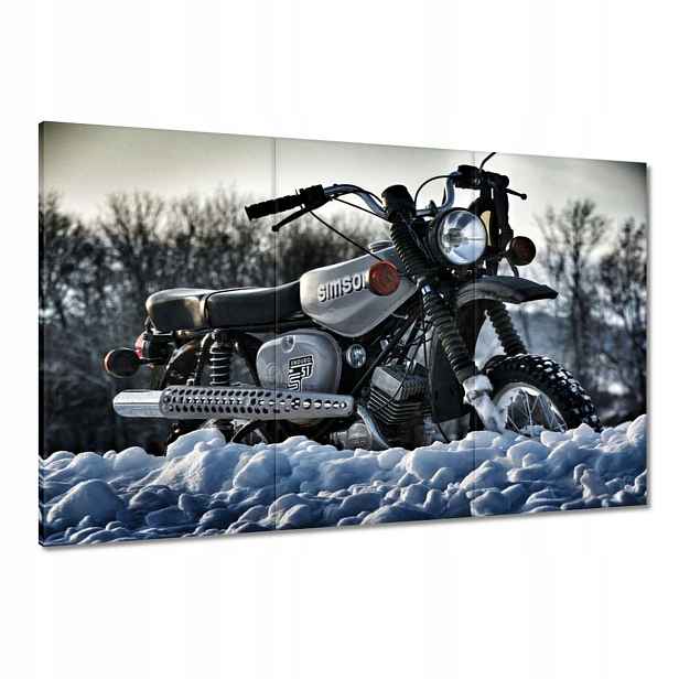 Obrazy 120x80 Simson S51 Enduro v zimě