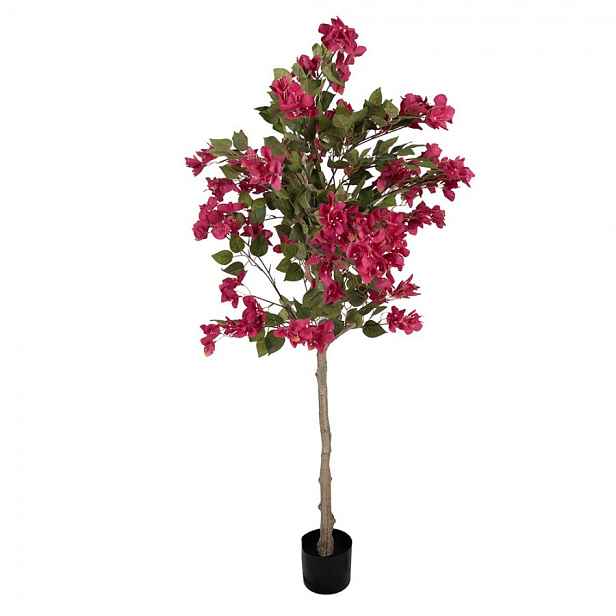 Dekorační strom s růžovými květy Bougainvillea Tree - 55*55*130 cm Clayre & Eef
