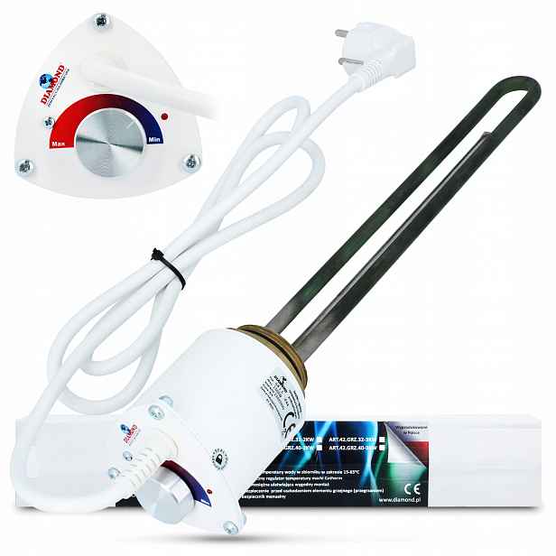 Elektrický Ohřívač Bojleru 1500W Termostatem 6/4'' s regulací teploty Dz