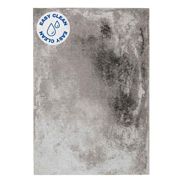 Koberec Deco Rugs Concrete Ice (4524) 200 x 280, šedý, se vzorem betonu, odolný proti skvrnám, do obývacího pokoje