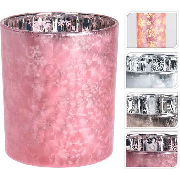 PROHOME - Svícen sklo 8cm různé barvy