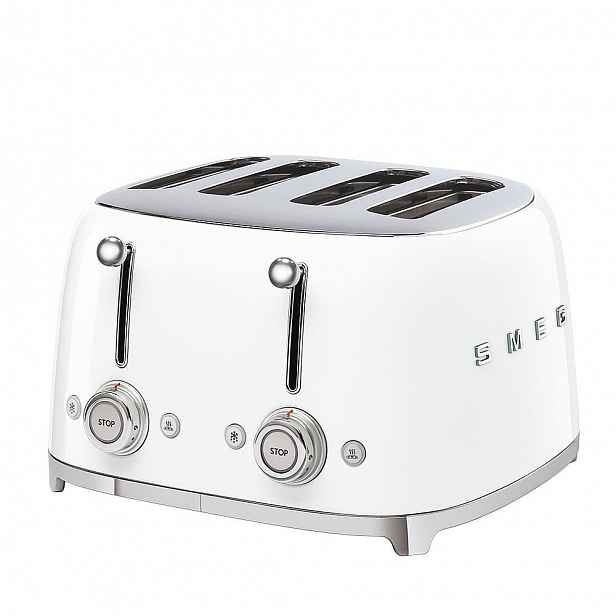 Smeg Toustovač 50´s Retro Style, 4x4, bílý TSF03WHEU