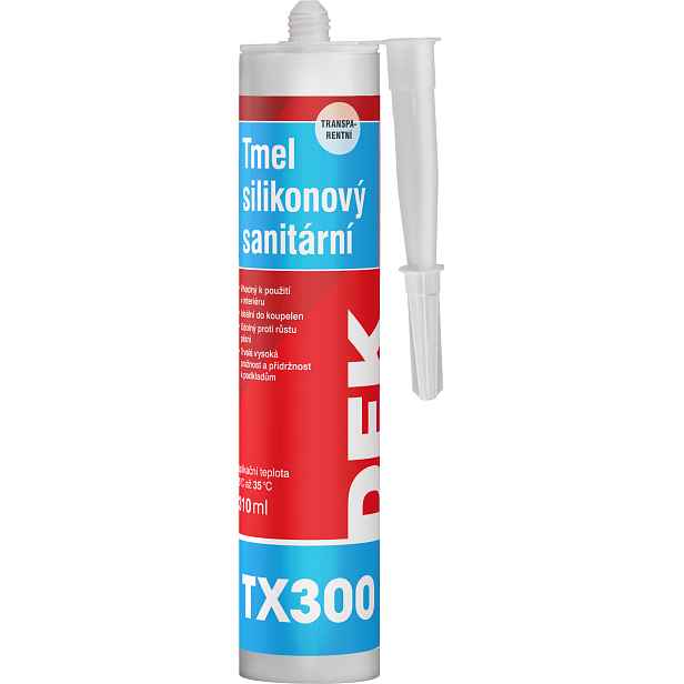 Tmel silikonový sanitární DEK TX300 transparentní 310 ml