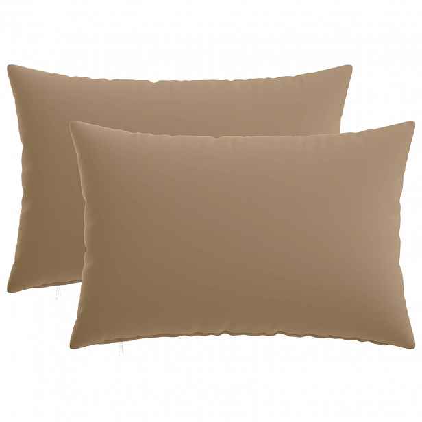 vidaXL Povlak na polštář 2 ks HEERLEN Taupe 40 x 60 cm Polyester