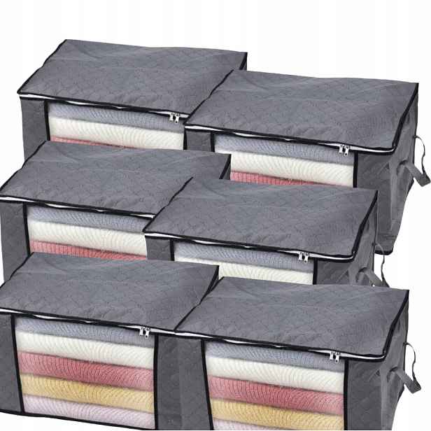 6 X Pouzdro Organizér Na Přikrývku Povlečení Oblečení Deky Sada Organizérů