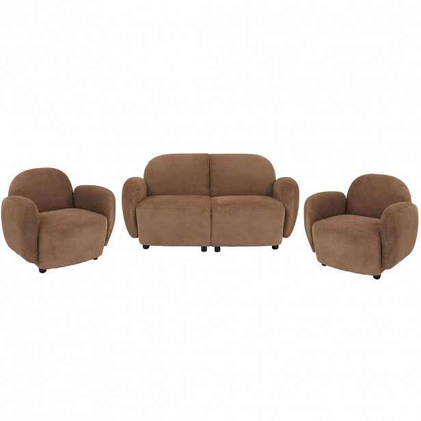 MCW OBÝVACÍ POKOJ - SET Hnědý
