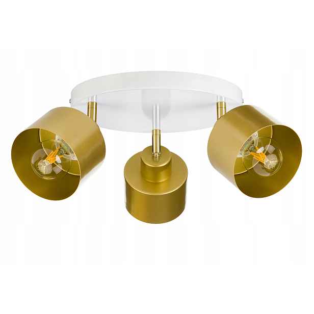 Lampa stropní svítidlo stropní lustr pohyblivý loft zlatý
