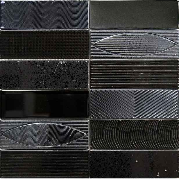 Mozaika Geo negro 30x30 cm mat / lesk GEONE