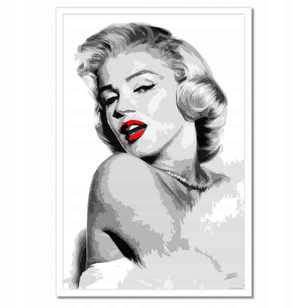 Plakáty v rámu 40x60 Marilyn červené rty