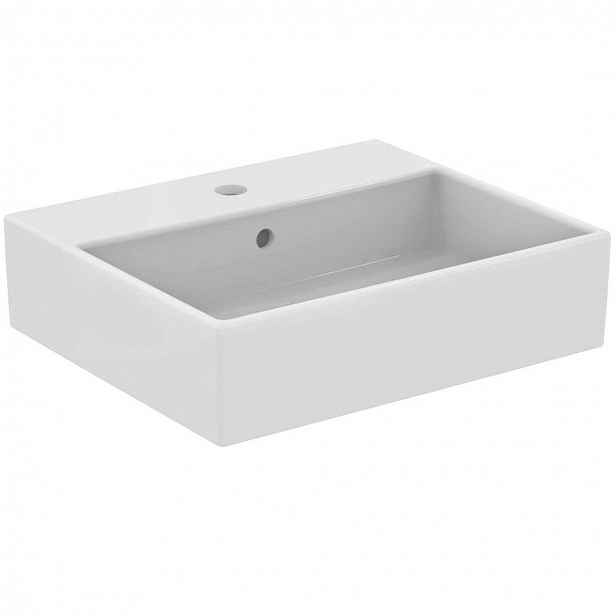 Ideal Standard i.Life B - Umyvadlo na desku 50x42 cm, s přepadem, s otvorem na baterii, bílá T573701