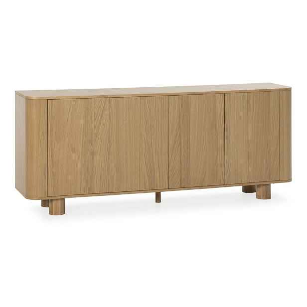 Komoda v dekoru dubu v přírodní barvě 180x75x40 cm Padoc – MOME