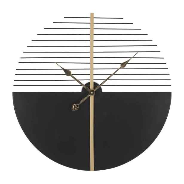 Mauro Ferretti Kovové nástěnné hodiny Stick 60 cm černé/zlaté