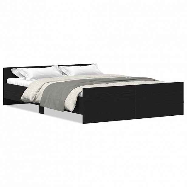 vidaXL Rám postele bez matrace černý dub 120x200 cm kompozitní dřevo