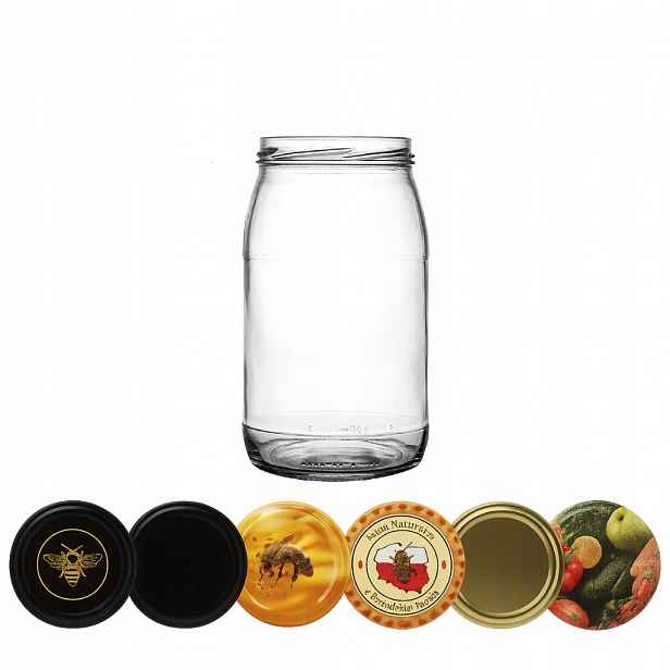 Zavařovací Sklenice 900 ml x 30. Šroubovací Víčka fi82 dle výběru. Zavařeniny, med, kaše!