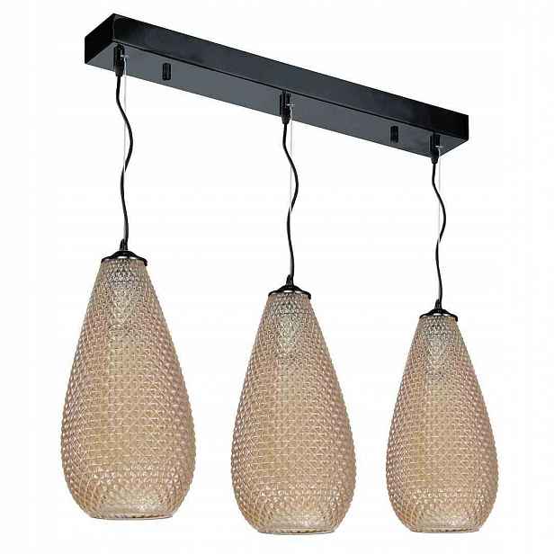 Závěsná lampa Milagro Petra ML5483 3xE27 jantarová, skleněná, nastavitelná