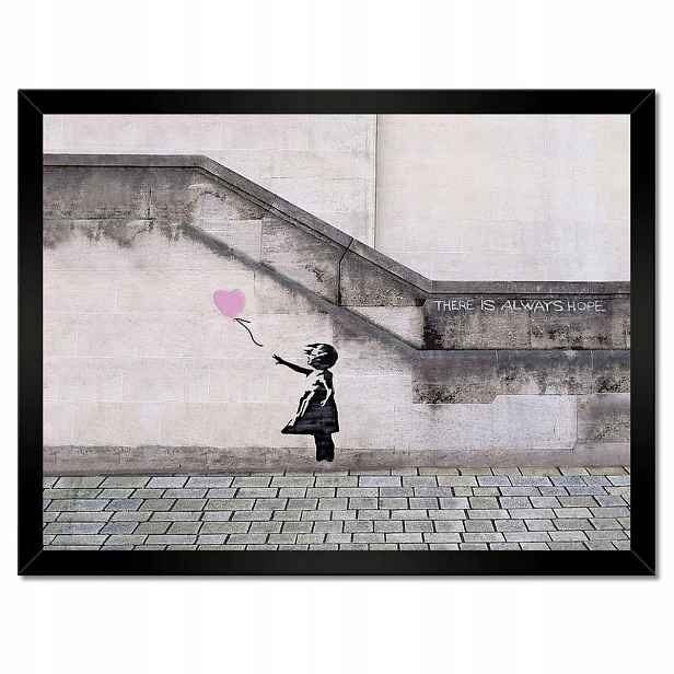 Plakáty v rámu 40x30 Banksy Balonek Dívka