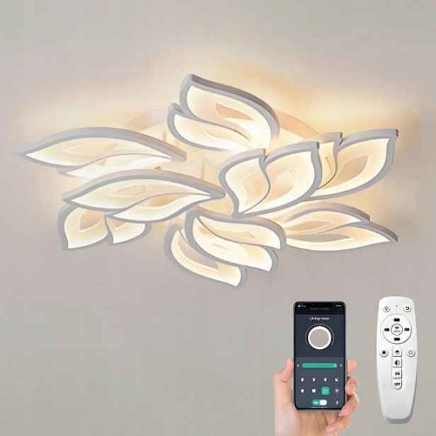 Stropní Svítidlo Do Ložnice Obývacího Pokoje Moderní Led Lustr S Dálkovým Ovládáním S App