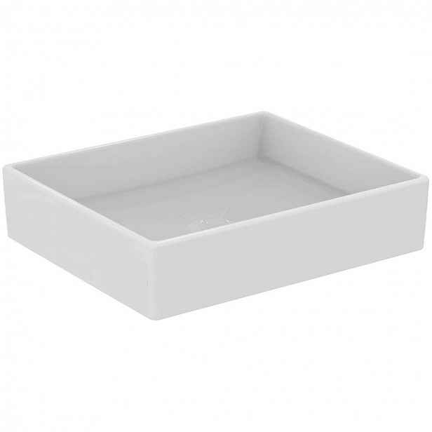Ideal Standard i.Life B - Umyvadlo na desku 50x42 cm, bez přepadu, bez otvoru na baterii, bílá T573801
