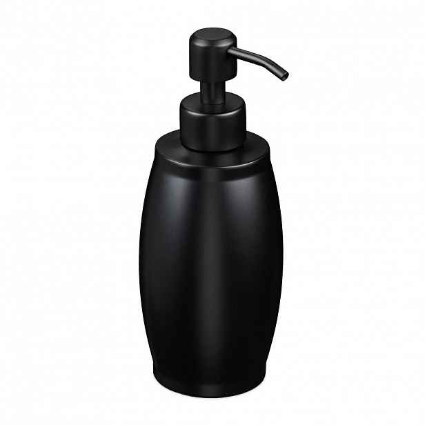 Relaxdays DÁVKOVAČ MÝDLA Černý nerez matný 350 ml