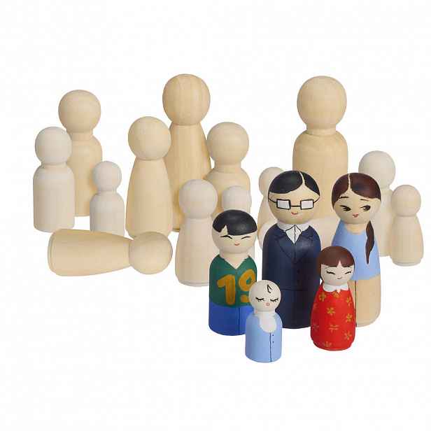 Relaxdays FIGURKY Přírodní 100dílný-set k malování
