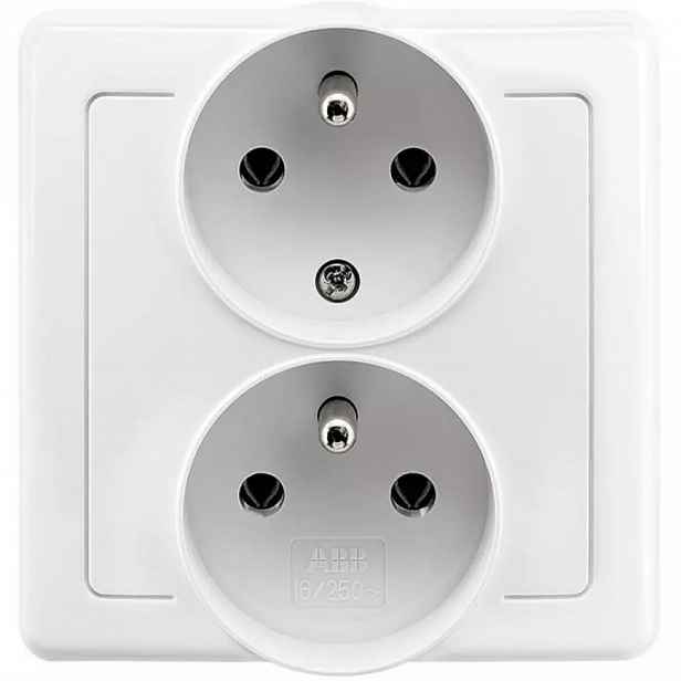 Zásuvka dvojitá s uzemněním 5512g-c02249b1w