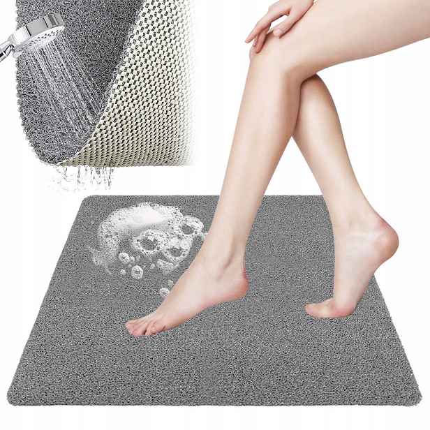 Prostiskluzová Podložka pod sprchu z Pvc do vany 80 x 80 cm Šedá