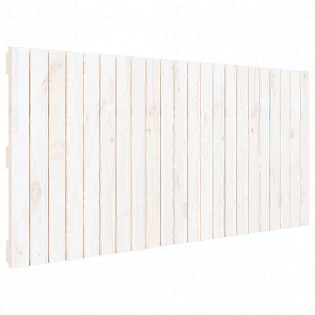 vidaXL Nástěnné čelo postele bílé 140 x 3 x 60 cm masivní borové dřevo