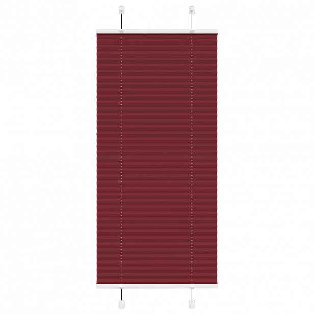 vidaXL Plisovaná roleta Bordeauxská červená 65x150 cm Šířka látky