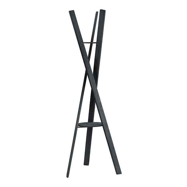 Černý věšák z dubového dřeva 62x176 cm Rakku – Blomus