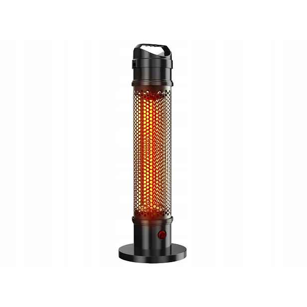MalTec Stojanový tepelný ohřívač 360°, 1200 W, IP44, černý