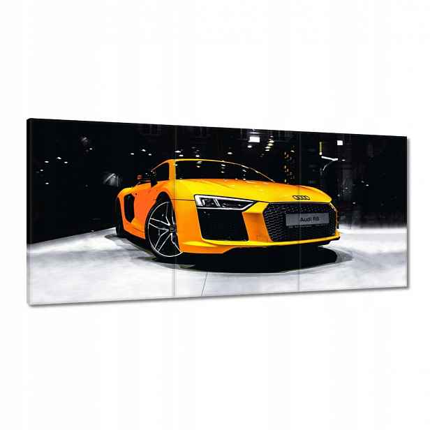Obrazy 150x70 Žluté Audi Audica R8