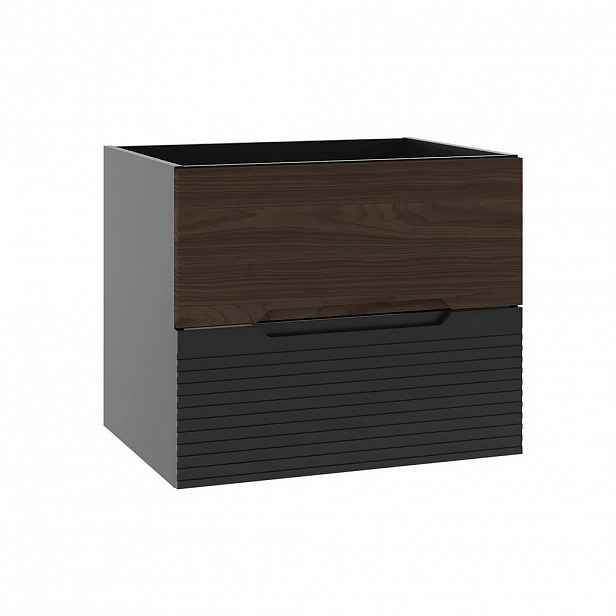 Petits-meubles SKŘÍŇKA POD UMYVADLO 60cm Sylla Černá a dřevěná